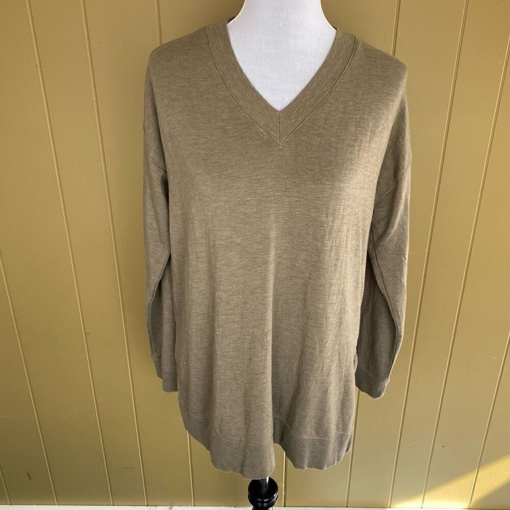 Thread & Supply women S b-cut Longsleeve loose fit sweatshirt green